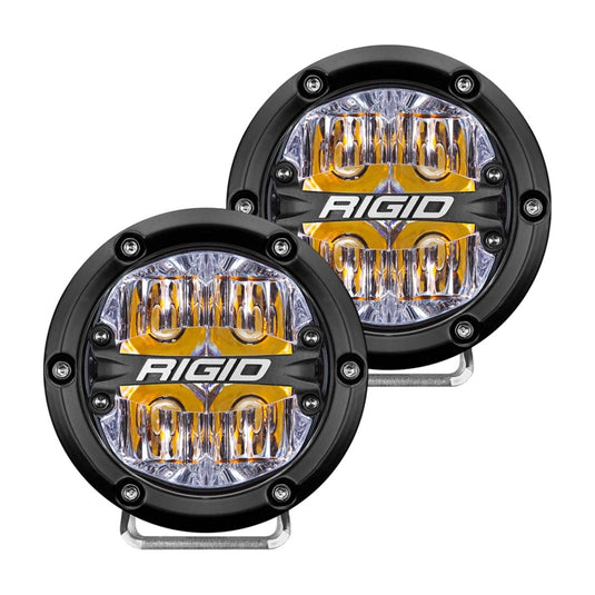 Rigid Industries | 360-Series 4 Inch LED Off-Road Drive Beam - Amber Backlight (Pair)