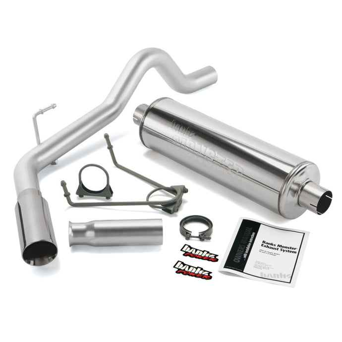 Banks Power | 2000-2006 Toyota Tundra 3.4 / 4.0 / 4.7L Monster Exhaust System - SS Single Exhaust With Chrome Tip