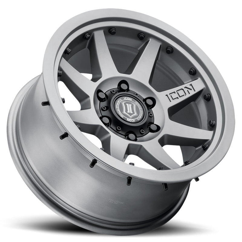 Load image into Gallery viewer, ICON Rebound Pro 17x8.5 5x4.5 0mm Offset 4.75in BS 71.5mm Bore Titanium Wheel
