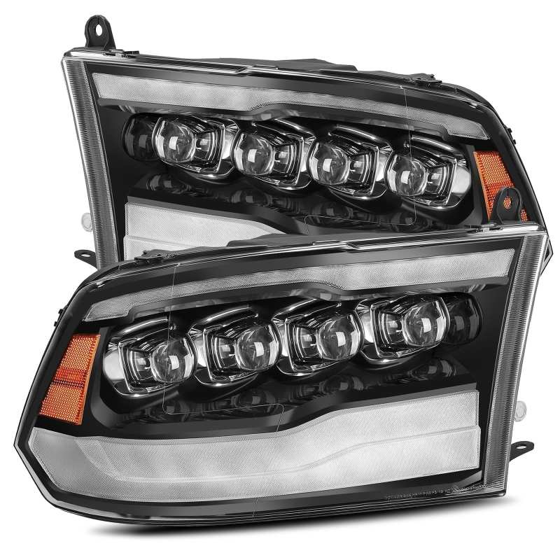 Load image into Gallery viewer, AlphaRex 09-18 Dodge Ram 1500HD NOVA LED Projector Headlights Plank Style Design Gloss Black w/DRL
