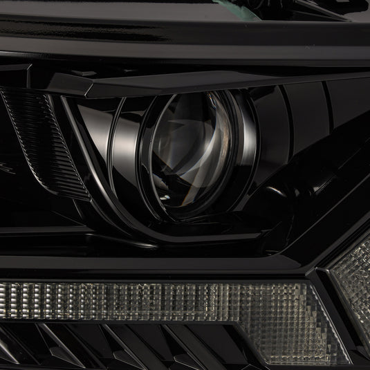 AlphaRex 2016+ Ford Ranger PRO-Series Proj Headlights Plank Style Alpha Black w/Seq Signal/DRL