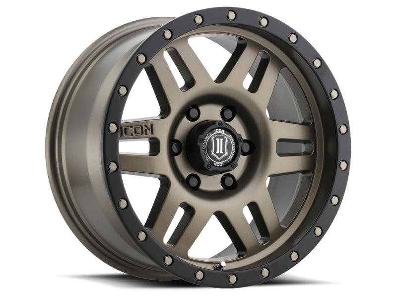 Load image into Gallery viewer, ICON Six Speed 17x8.5 5x5 -6mm Offset 4.5in BS 94mm Bore Bronze Wheel
