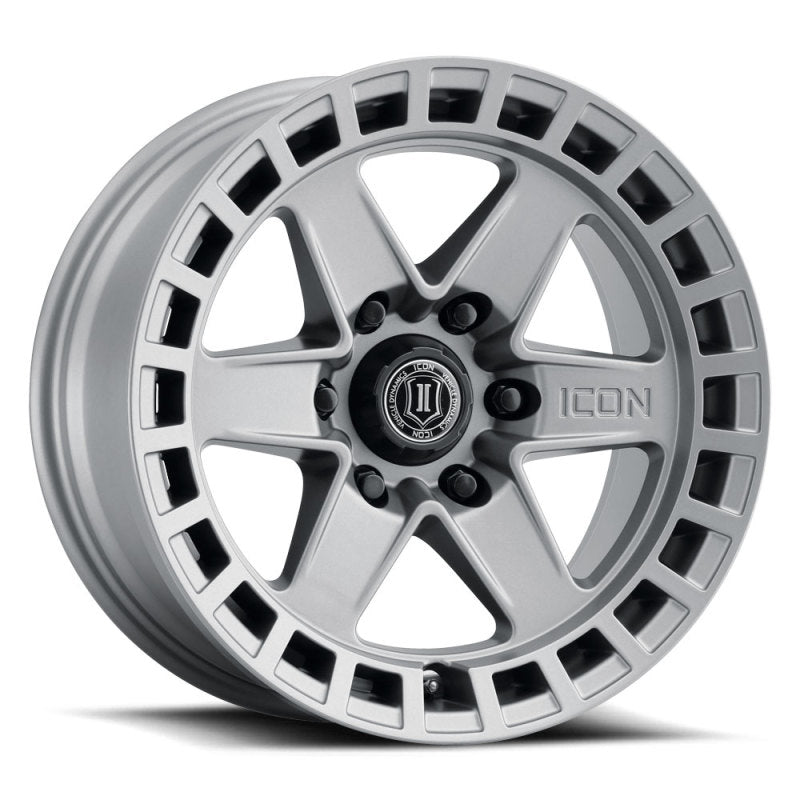 Load image into Gallery viewer, ICON Raider 17x8.5 6x135 6mm Offset 5in BS Titanium Wheel
