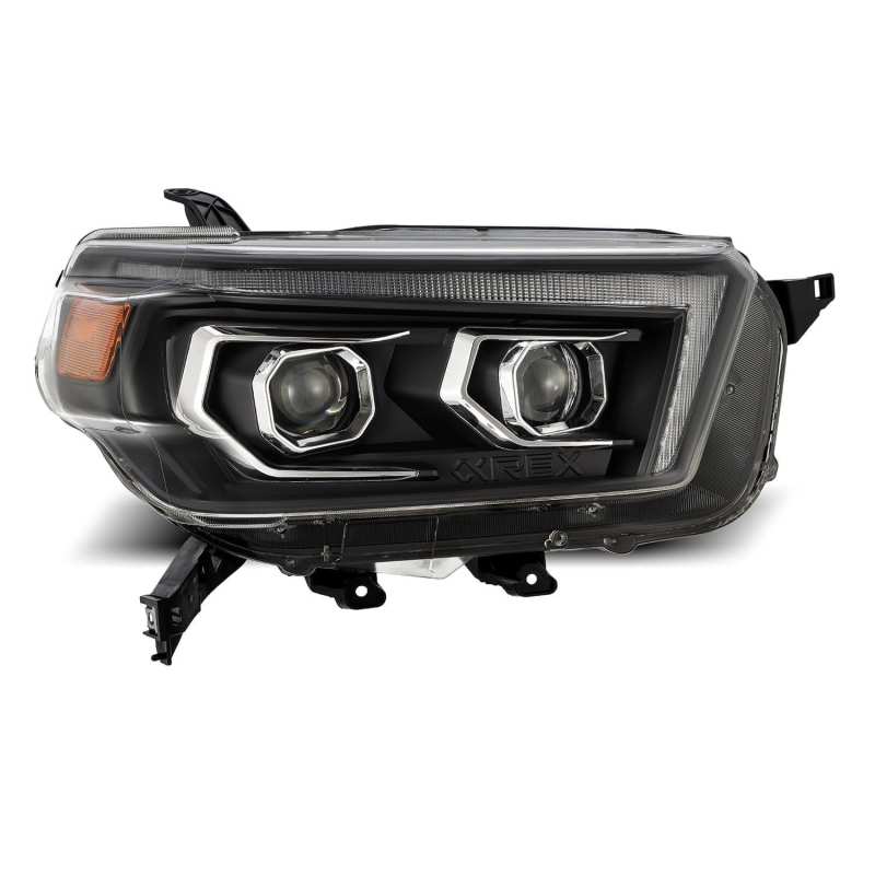 Load image into Gallery viewer, AlphaRex 10-13 Toyota 4Runner PRO-Series Projector Headlights Plank Style Black w/Seq Signal/DRL
