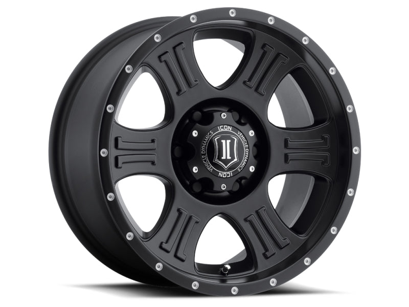 Load image into Gallery viewer, ICON Shield 17x8.5 6x135 6mm Offset 5in BS 87.1mm Bore Satin Black Wheel
