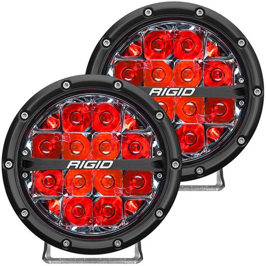 Rigid Industries | 360-Series 6 Inch LED Off-Road Spot Beam - Red Backlight (Pair)