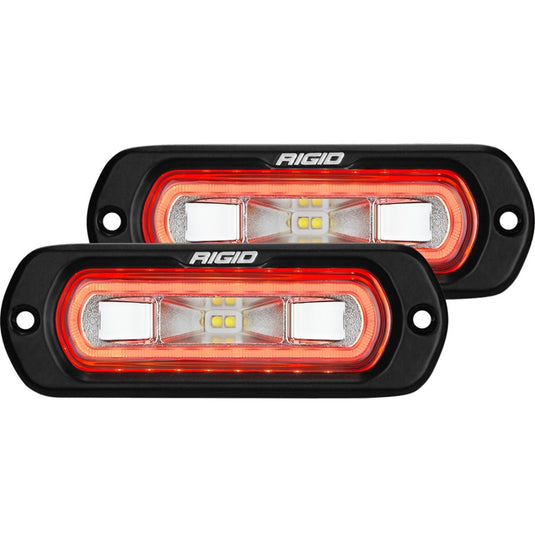 Rigid Industries | SR-L Series Flush Mount LED Spreader Pair w/ Red Halo - Universal