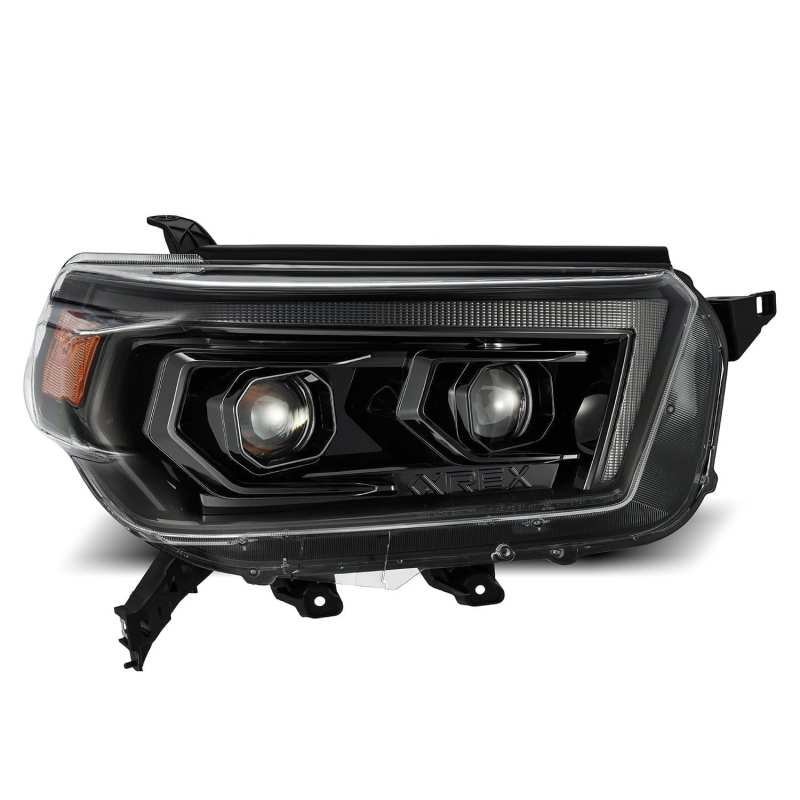 Load image into Gallery viewer, AlphaRex 10-13 Toyota 4Runner LUXX LED Proj Headlights Plank Style Alpha Black w/Seq Signal/DRL
