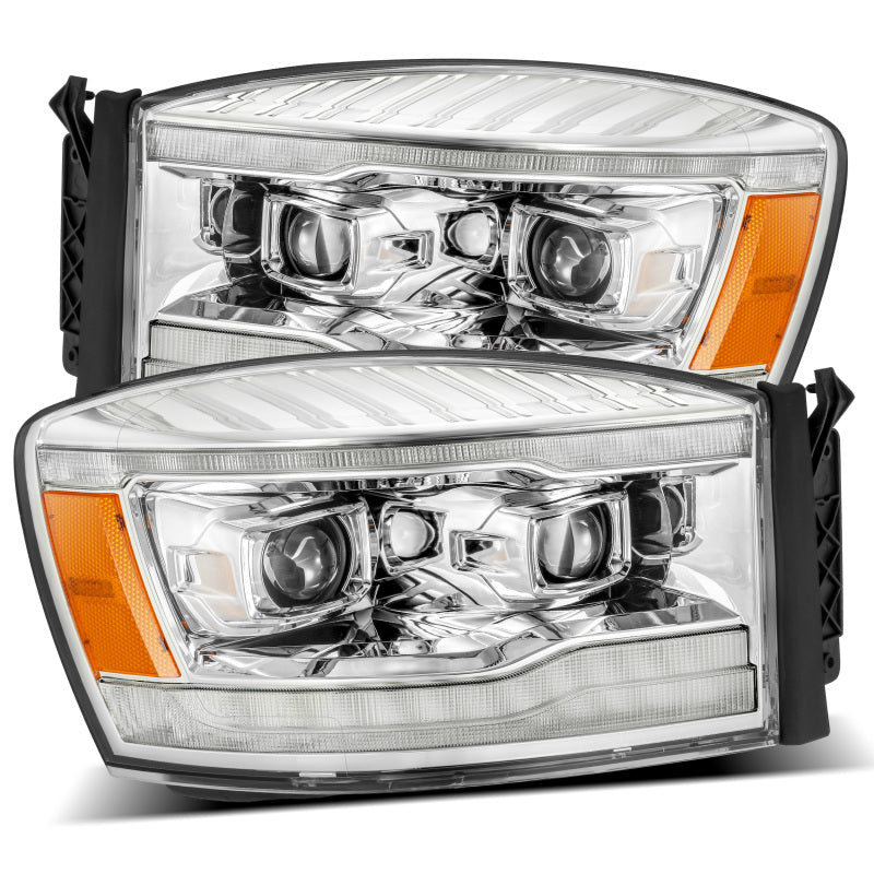 Load image into Gallery viewer, AlphaRex 06-08 Dodge Ram 1500HD PRO-Series Projector Headlights Plank Style Chrome w/Seq Signal/DRL
