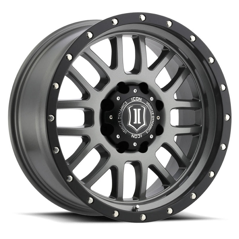 Load image into Gallery viewer, ICON Alpha 20x9 8x6.5 19mm Offset 5.75in BS 125.2mm Bore Gun Metal Wheel
