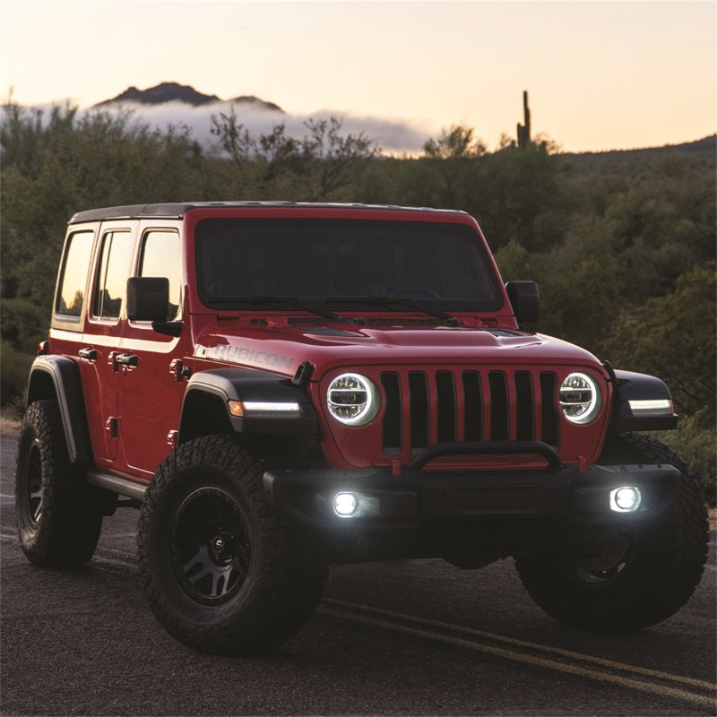 Load image into Gallery viewer, Rigid Industries |  2018+ Jeep Wrangler JL Rubicon Steel Bumper 360-Series 4 Inch LED SAE J583 Fog Light - White (Pair)
