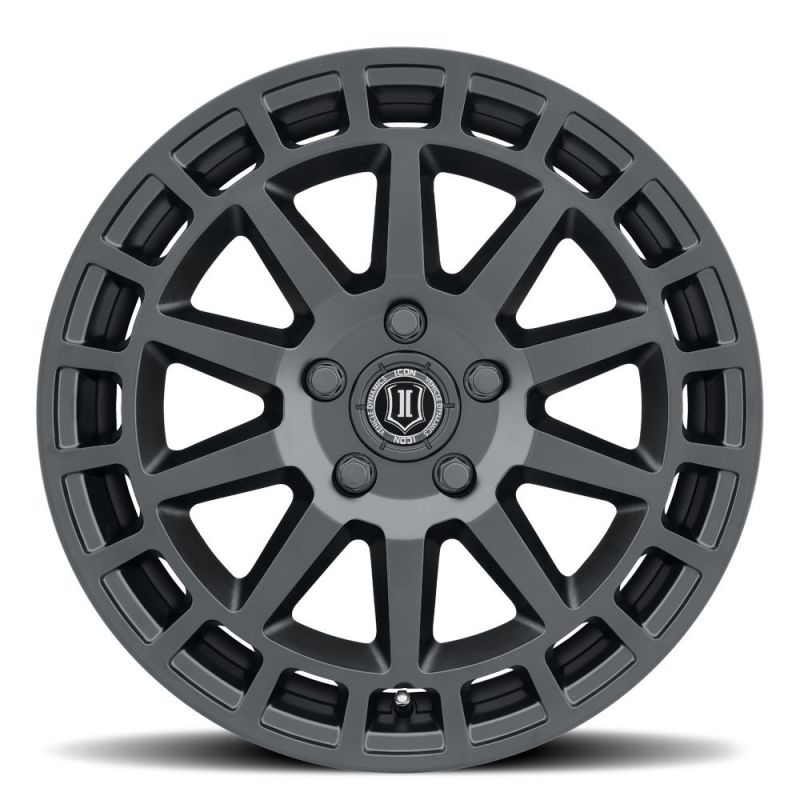 Load image into Gallery viewer, ICON Journey 17x8 5x4.5 38mm Offset 6in BS Satin Black Wheel
