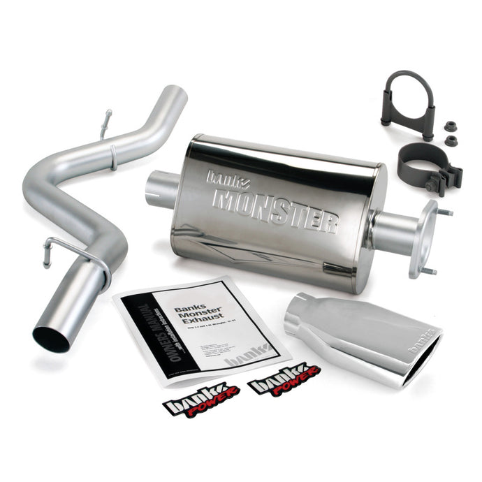 Banks Power | 2004-2006 Jeep 4.0L Wrangler Unlimited Monster Exhaust System - SS Single Exhaust With Chrome Tip