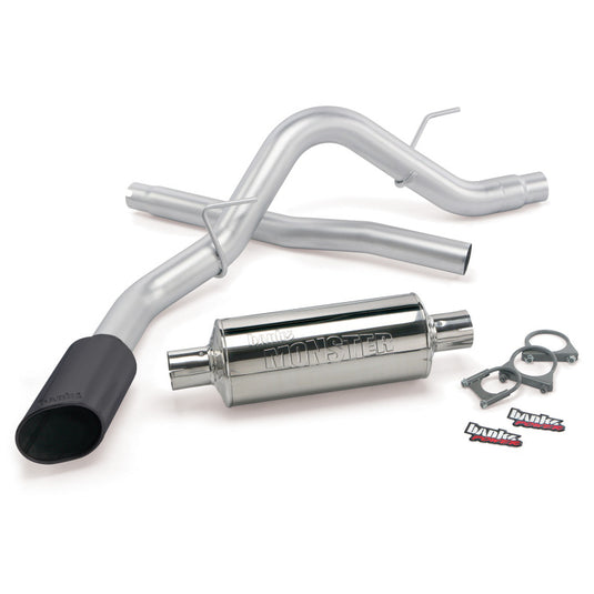 Banks Power | 2010-2014 Ford 6.2L F-150 Raptor ECSB/CCSB Monster Exhaust System - 3 Inch SS Single Exhaust With Black Tip