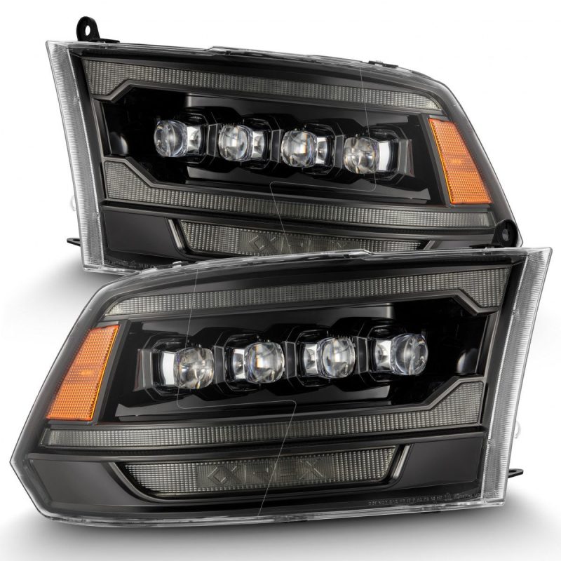 Load image into Gallery viewer, AlphaRex 09-18 Ram 2500 NOVA LED Proj Headlights Plank Style Alpha Blk w/Activ Light/Seq Signal/DRL
