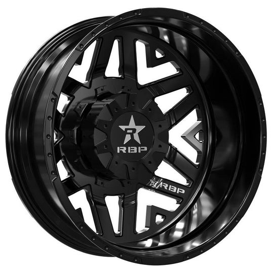 RBP Performance 12R Apex 22x8.25 Rear Outer 8-165.1 et 132 Gloss Black with Machine Groove 12R-22825-86+132ROBG