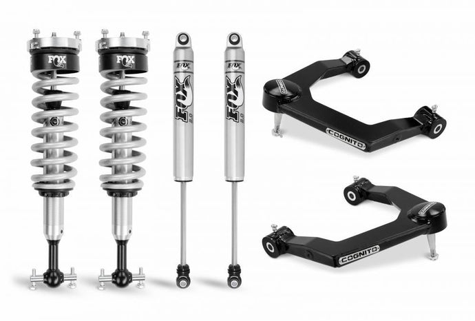 Cognito Motorsports Truck | 3 Inch Performance Uniball Leveling Kit With Fox PS Coilover 2.0 IFP For 19-22 GM Silverado/Sierra 1500 | 210-P0875