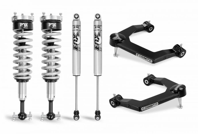 Cognito Motorsports Truck | 1 Inch Performance Uniball Leveling Kit With Fox PS Coilover 2.0 IFP For 19-22 GM Silverado/Sierra 1500 At4 Silverado 1500 Trail Boss 4WD | 210-P0886