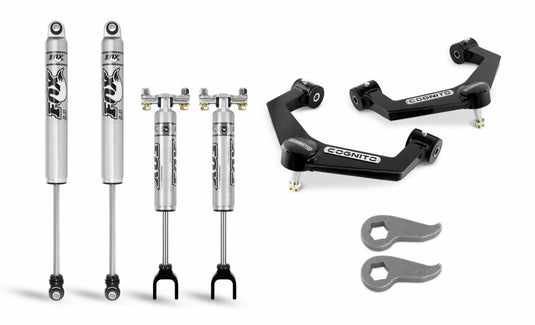 Cognito Motorsports Truck | 3-Inch Performance Leveling Kit With Uniball Control Arms For 2020-2022 GM Silverado/Sierra 2500/3500 | 110-P0884