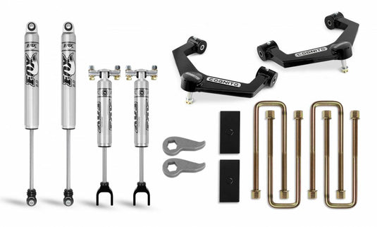 Cognito Motorsports Truck | 3-Inch Performance Leveling Lift Kit With Uniball Control Arms For 2020-2022 GM Silverado/Sierra 2500/3500 | 110-P0882