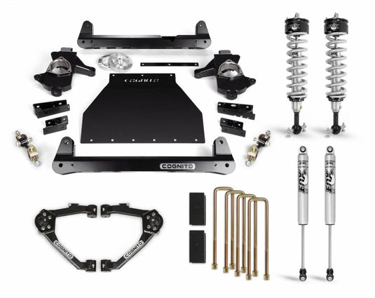 Cognito Motorsports Truck | 4-Inch Performance Lift Kit With Fox PS IFP 2.0 Shocks For 14-18 GM Silverado/ Sierra 1500 2WD/4WD With OEM Stamped Steel/ Cast Aluminum Control Arms | 210-P0963