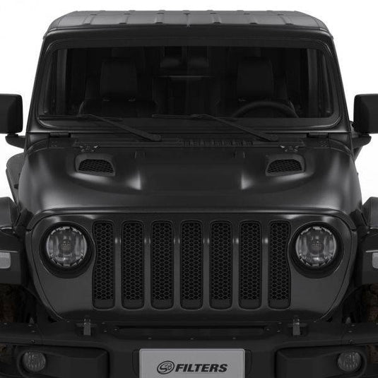 S&B | Jeep Air Hood Scoops For 18-22 Wrangler JL Rubicon 2.0L, 3.6L, 2020+ Jeep Gladiator 3.6L Scoops Only Kit