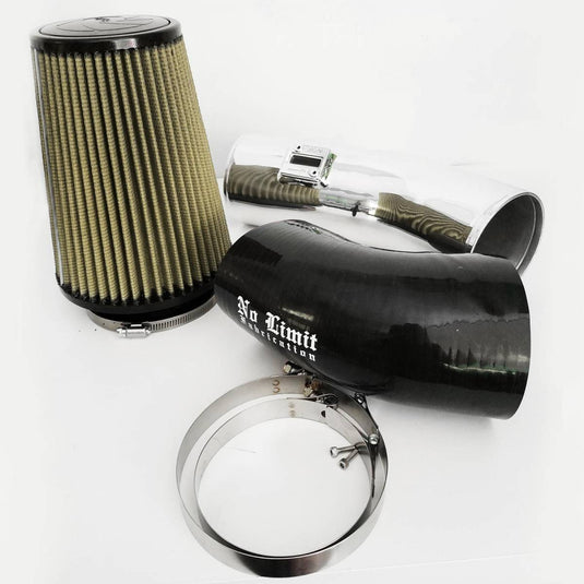 No Limit Fabrication | 6.7 Cold Air Intake 11-16 Ford Super Duty Power Stroke Polished PG7 Filter Stage 1 | 67CAIPP1