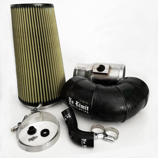 No Limit Fabrication | 2008-2010 Ford 6.4L Power Stroke Cold Air Intake Polished PG7 Filter