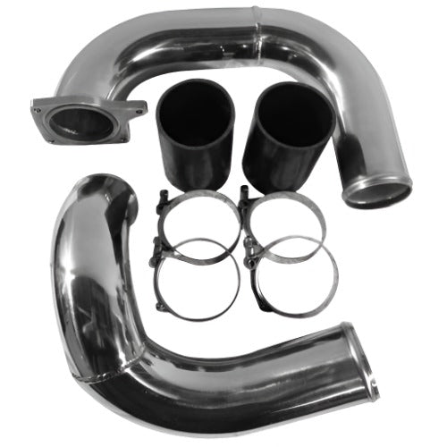No Limit Fabrication | 2003-2007 Ford 6.0L Power Stroke Intercooler Pipe Kit Cold Side Polished Aluminum
