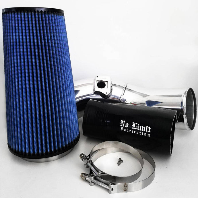 No Limit Fabrication | 2003-2007 Ford 6.0L Power Stroke Cold Air Intake Polished Oiled Filter
