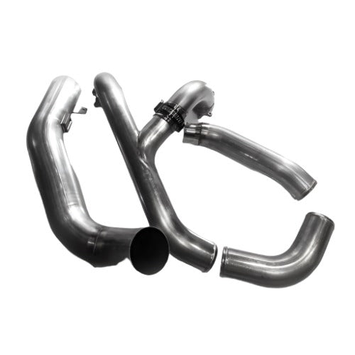 Load image into Gallery viewer, No Limit Fabrication | 2020-2024 Ford 6.7L Power Stroke Polished Stainless Intake Piping Kit
