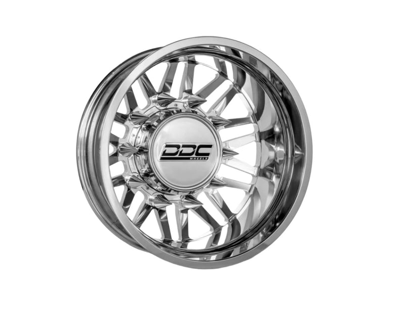 Load image into Gallery viewer, DDC Wheels | 2005-2023 Ford F-350 / 2011-2014 F-450 Super Duty Dually Wheel Kit  Aftermath Polished 22X8.25 8X200 142Cb 12.50 Tire | 01PL-200-28-12
