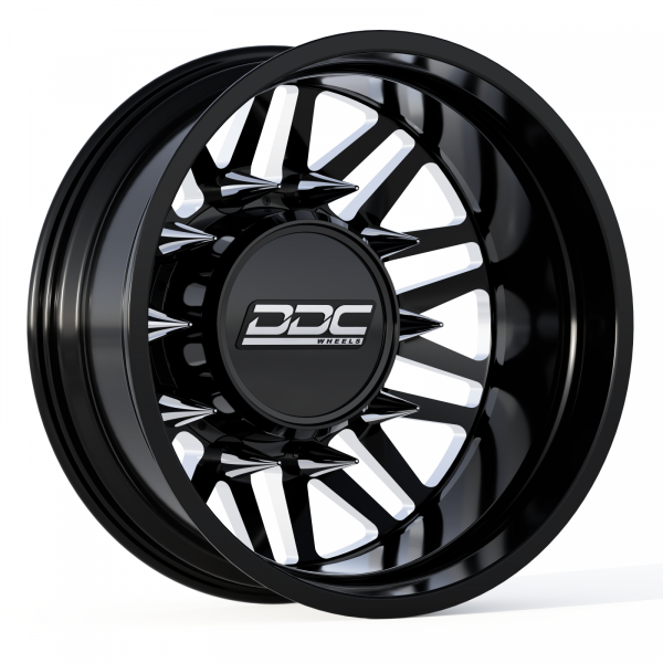 Load image into Gallery viewer, DDC Wheels | 2005-2010 / 2015-2023 Ford F-450 / F-550 / 2008-2023 Dodge Ram 4500 / 5500 Dually Wheel Kit 20x8.25 Aftermath Black / Milled
