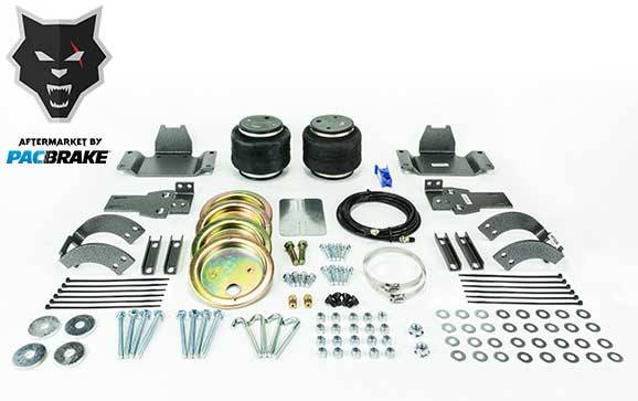 PacBrake | Heavy Duty Rear Air Suspension Kit Single Convolted Spring For 05-20 Toyota Tacoma / PreRunner