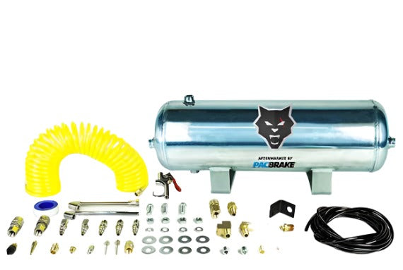 Load image into Gallery viewer, PacBrake | 2 1 / 2 Gallon Aluminum Premium Air Tank Kit Consists Of Air Tank Airline Air Nozzle Air Accessories Fittings And Fasteners
