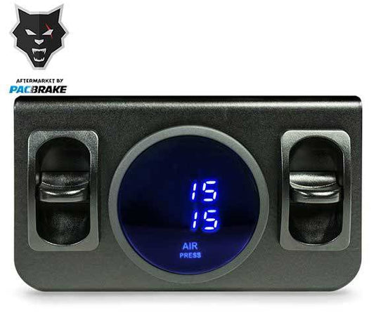 PacBrake | Premium In Cab Control Kit For Independent Paddle Valve In Cab Control Kit W/ Digital Gauge