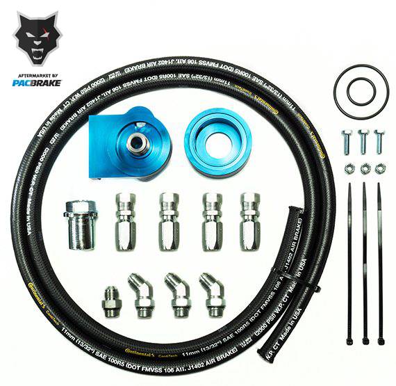 Load image into Gallery viewer, PacBrake | Universal Mounting Remote Oil Filter Kit For Cummins Engines with Filter Thread of M27-2.0 (Metric)
