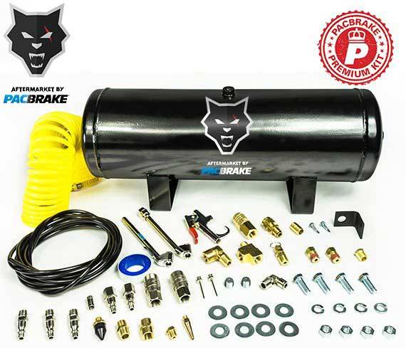 Load image into Gallery viewer, PacBrake | 2 1 / 2 Gallon Carbon Steel Premium Air Tank Kit Consists Of Air Tank Airline Air Nozzle Air Accessories Fittings And Fasteners
