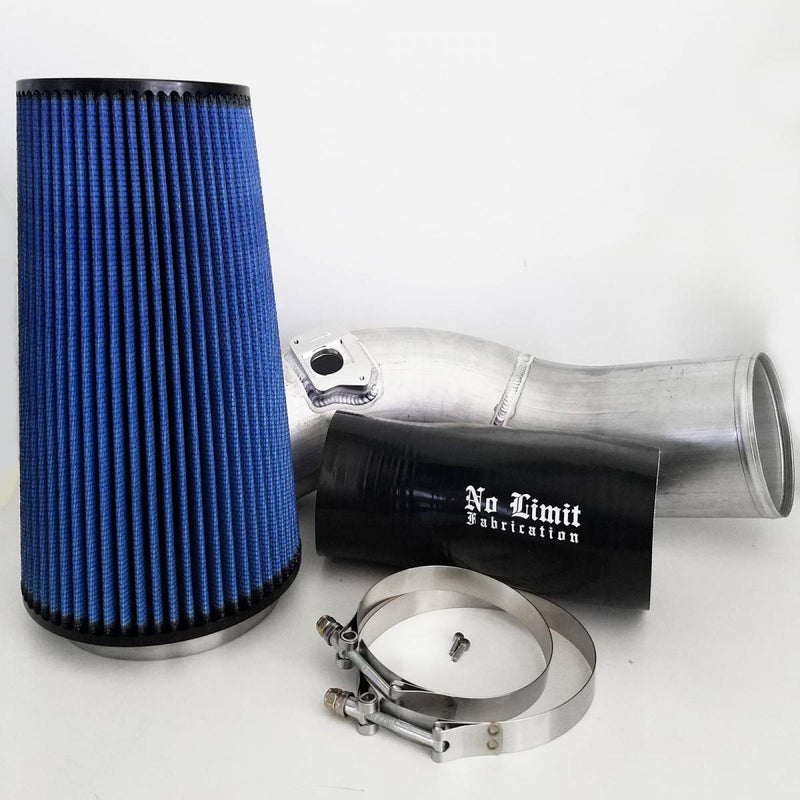 Load image into Gallery viewer, No Limit Fabrication | 2003-2007 Ford 6.0L Power Stroke Cold Air Intake Raw Oiled Filter
