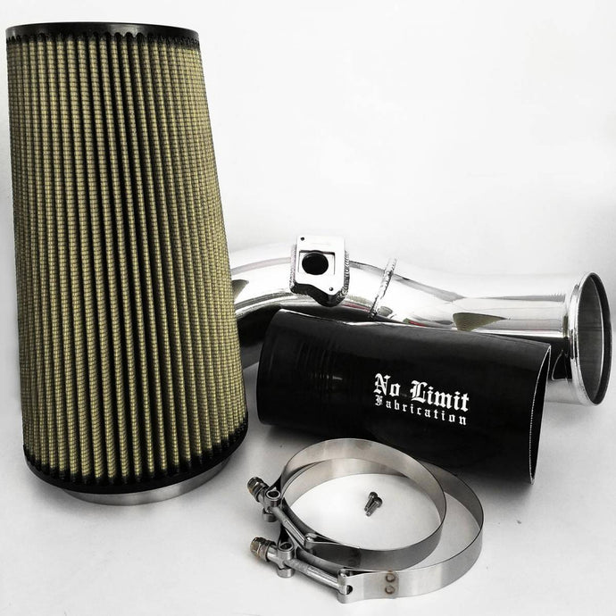 No Limit Fabrication | 2003-2007 Ford 6.0L Power Stroke Cold Air Intake Polished PG7 Filter