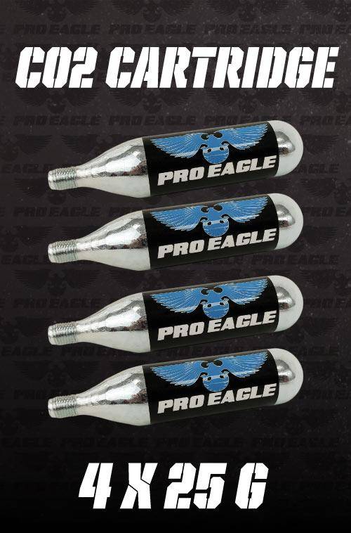Pro Eagle | Pack Of 4 C02 Cartridges | AJCO25