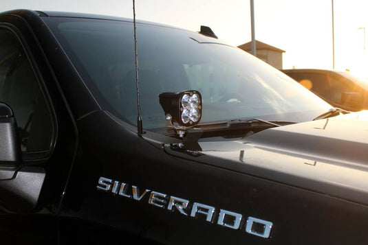 Baja Designs | 2019-2024 Chevrolet Silverado 1500 Squadron Pro Clear A-Pillar Light Kit