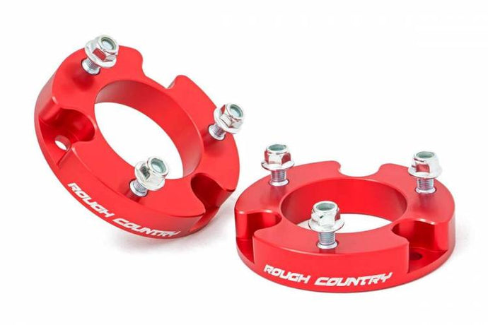 Rough Country | 2005-2023 Toyota Tacoma 2WD / 4WD Anodized Red 2 Inch Leveling Kit | 744Red