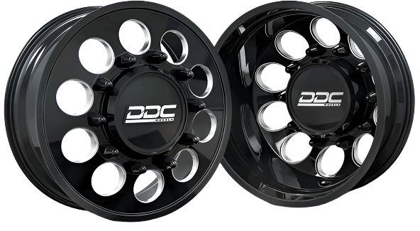 DDC Wheels | 2008-2023 Dodge Ram 4500 / 5500 The Hole 20x8.5 Black / Milled Dually Wheel