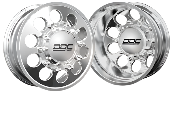 DDC Wheels | 2005-2023 Ford F-350 The Hole 22x8.5 Polished Dually Wheel Kit