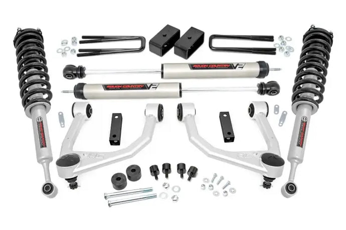 Rough Country | 2007-2021 Toyota Tundra 4WD 3.5 Inch Lift Kit - Lifted Struts With V2 Rear Shocks