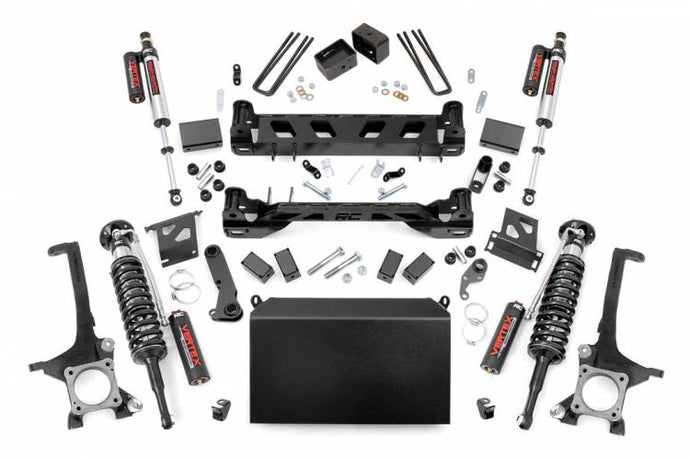 Rough Country | 2016-2021 Toyota Tundra 4WD 6 Inch Lift Kit - Vertex Adjustable Coilovers With Vertex Adjustable Rear Shocks