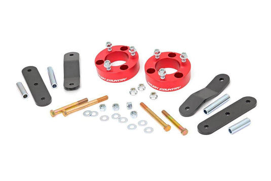 Rough Country | 2005-2024 Nissan Frontier 2WD / 4WD 2.5 Inch Lift Kit - No Struts (Red Spacer)