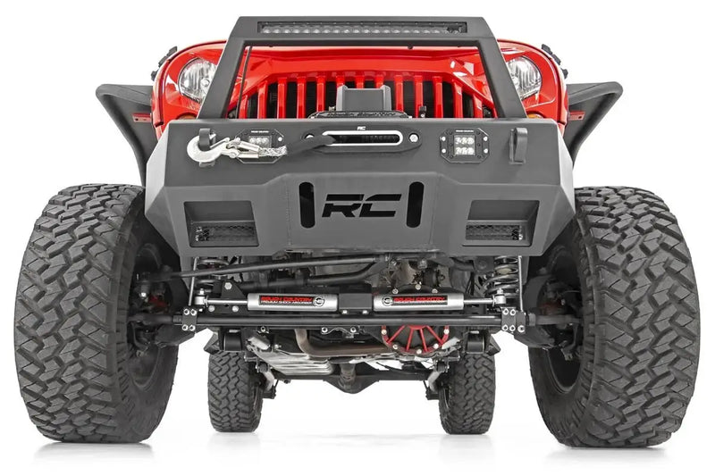 Load image into Gallery viewer, Rough Country | 2007-2018 Jeep Wrangler JK High Steer Kit - Drag Link &amp; Track Bar Bracket | 10601
