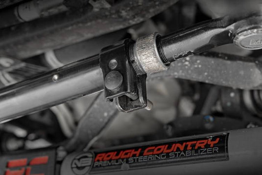 Rough Country | 2018-2022 Jeep Gladiator JT High Steer Kit - Drag Link & Track Bar Bracket | 10640
